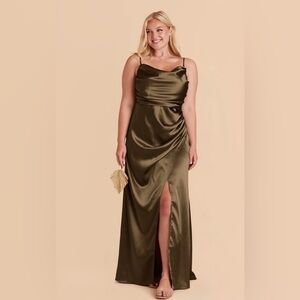 Birdy Grey Lydia Olive Satin Dress